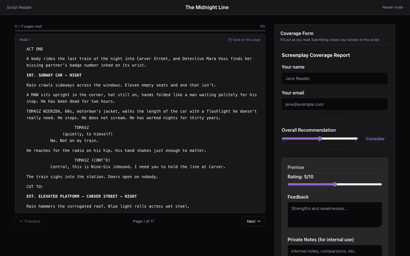 Script Reader